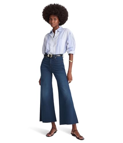(取寄) メイドウェル レディース フレアード ワイド-レッグ クロップ ジーン イン キングストン ウォッシュ Madewell women Flared Wide-Leg Crop Jean in Kingston Wash Kingston Wash Madewell Women's Flared Wide-Leg Crop Jean in Kingston Wash